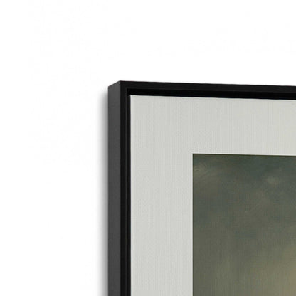 [Color:Satin Black], Picture of art in a Satin Black frame at an angle