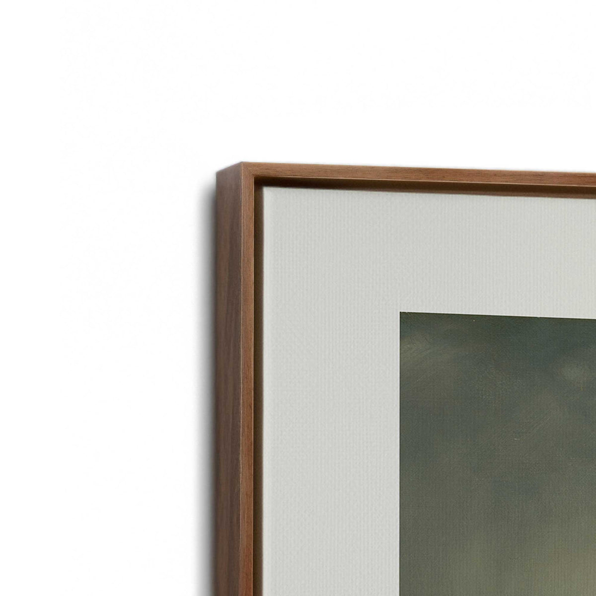 [Color:Walnut], Picture of art in a Walnut frame at an angle