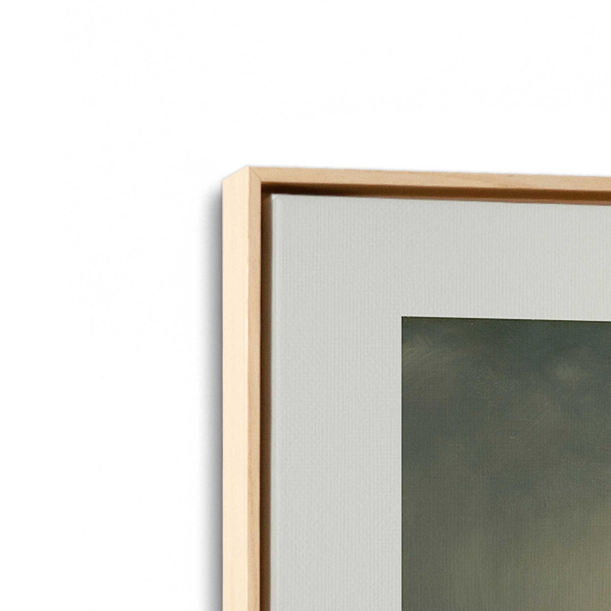 [Color:American Maple], Picture of art in a American Maple frame at an angle