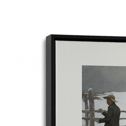 [Color:Satin Black], Picture of art in a Satin Black frame at an angle
