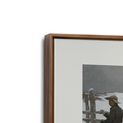 [Color:Walnut], Picture of art in a Walnut frame at an angle