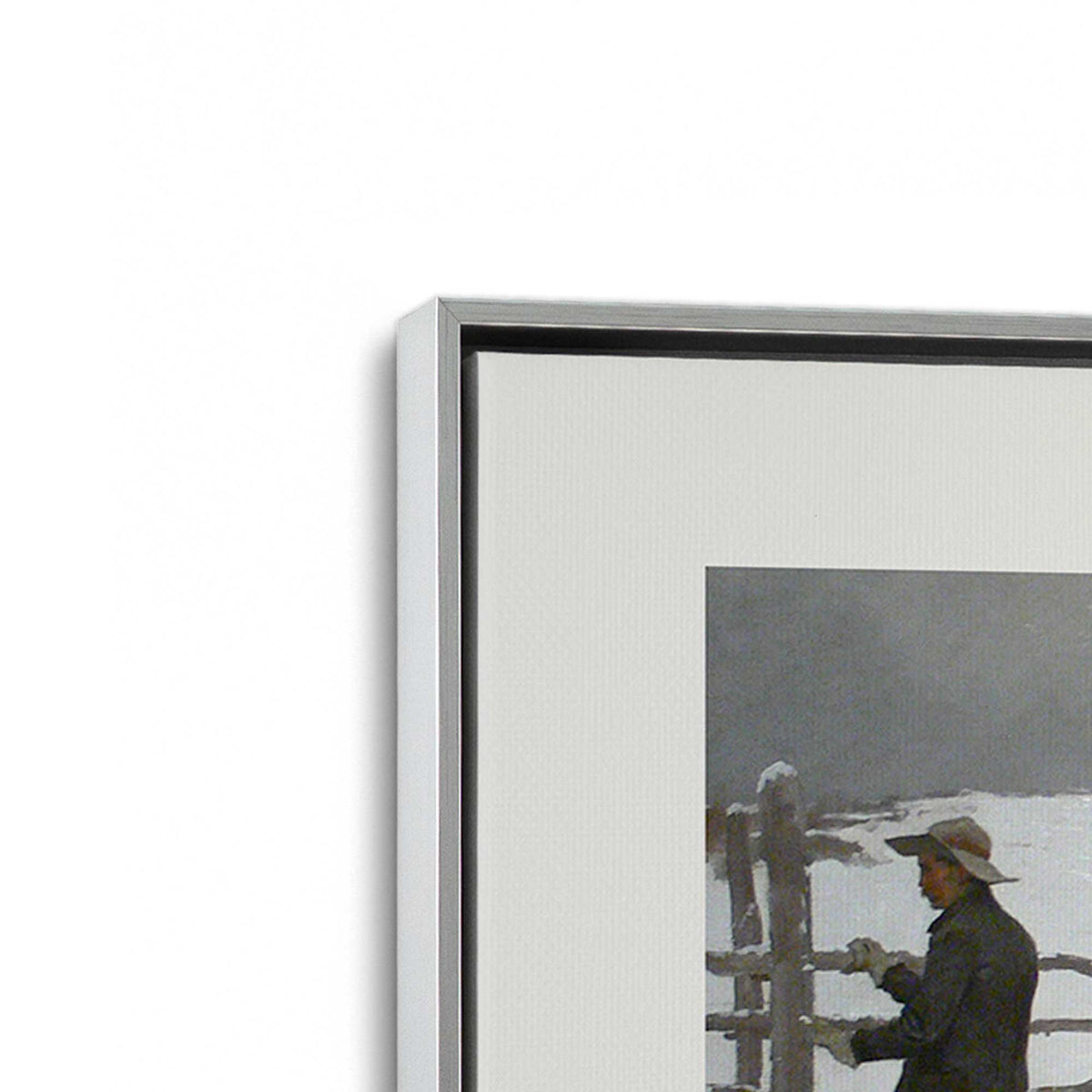 [Color:Polished Chrome], Picture of art in a Polished Chrome frame at an angle