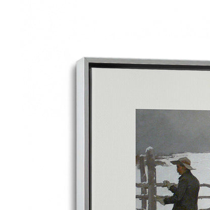[Color:Polished Chrome], Picture of art in a Polished Chrome frame at an angle