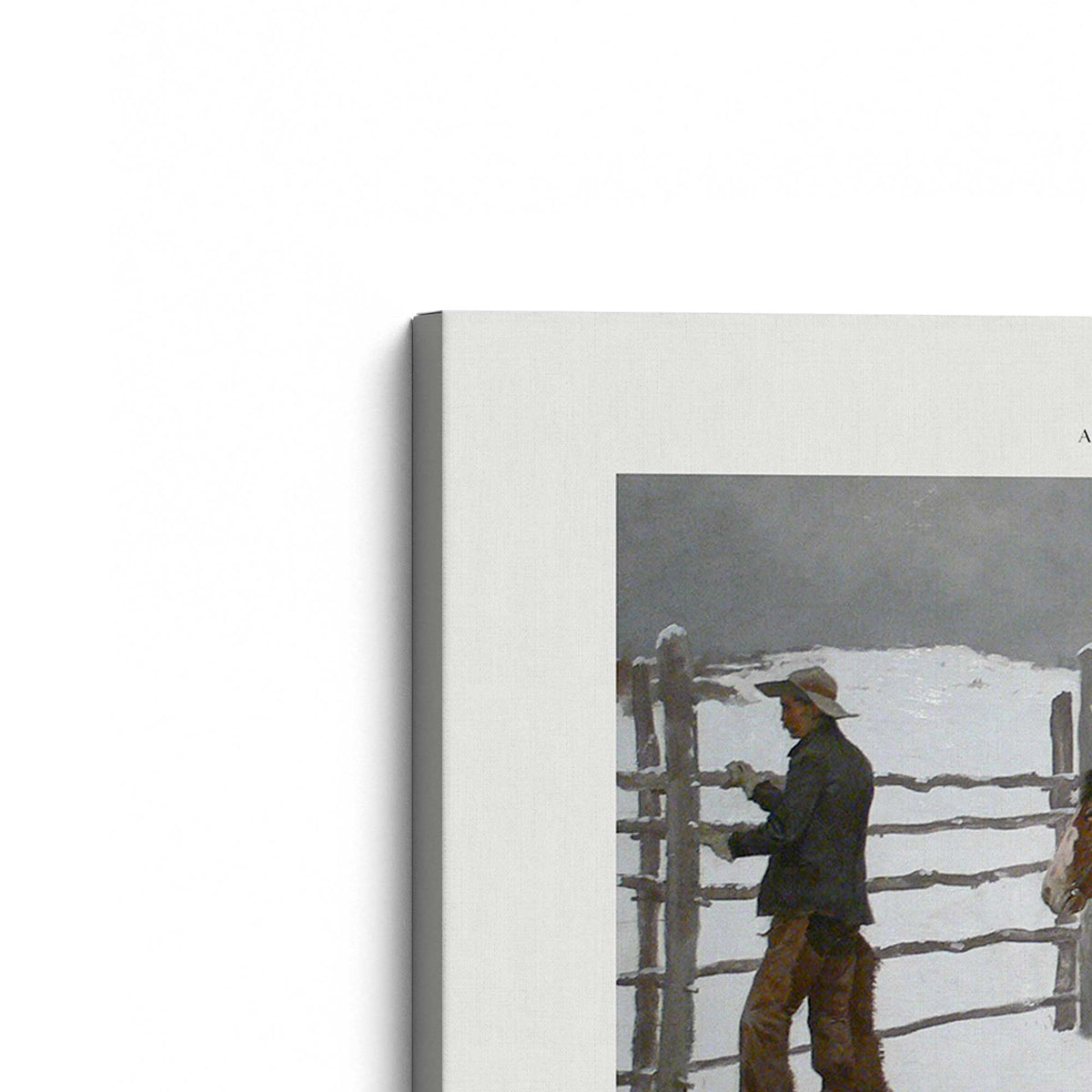 [Color:Stretched Canvas], Picture of the corner of the art