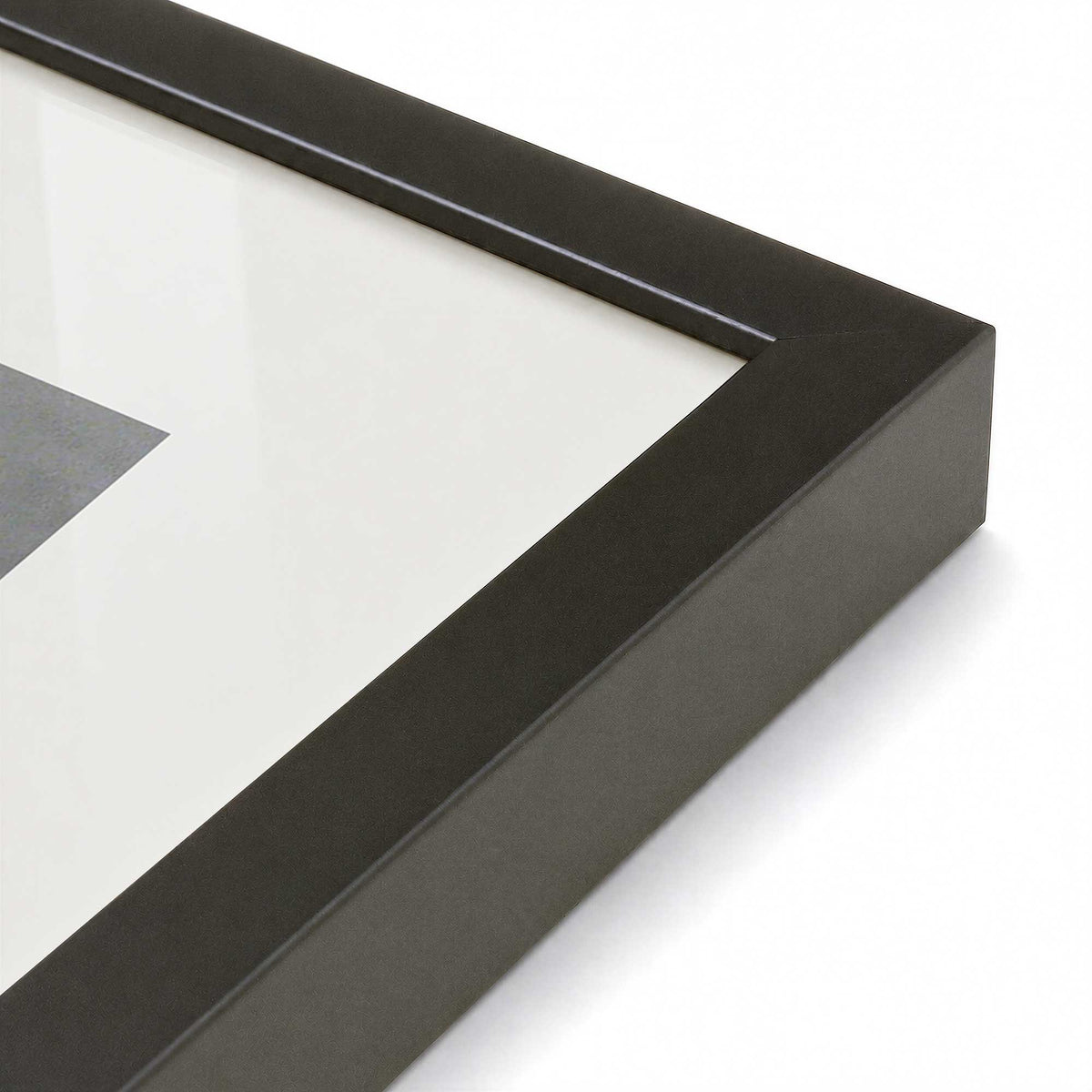 [Color:Satin Black], Picture of art in a Polished Chrome frame at an angle
