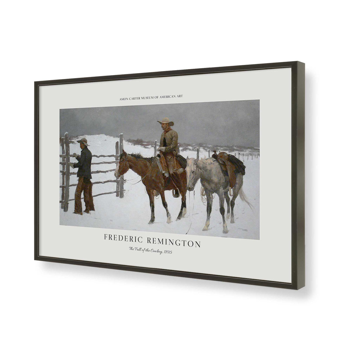 [Color:Satin Black], Picture of art in a Polished Chrome frame of the corner