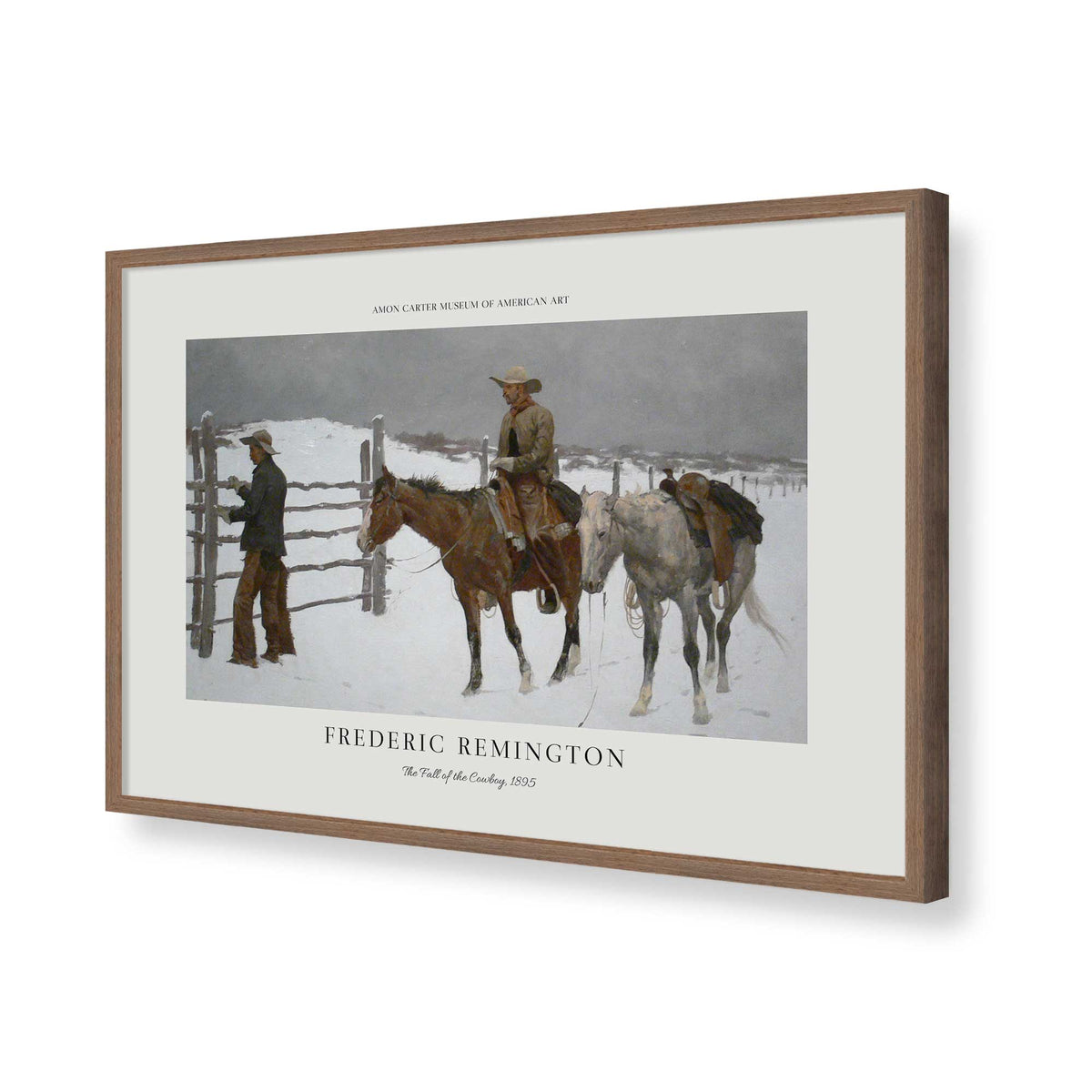 [Color:Walnut], Picture of art in a Polished Chrome frame of the corner