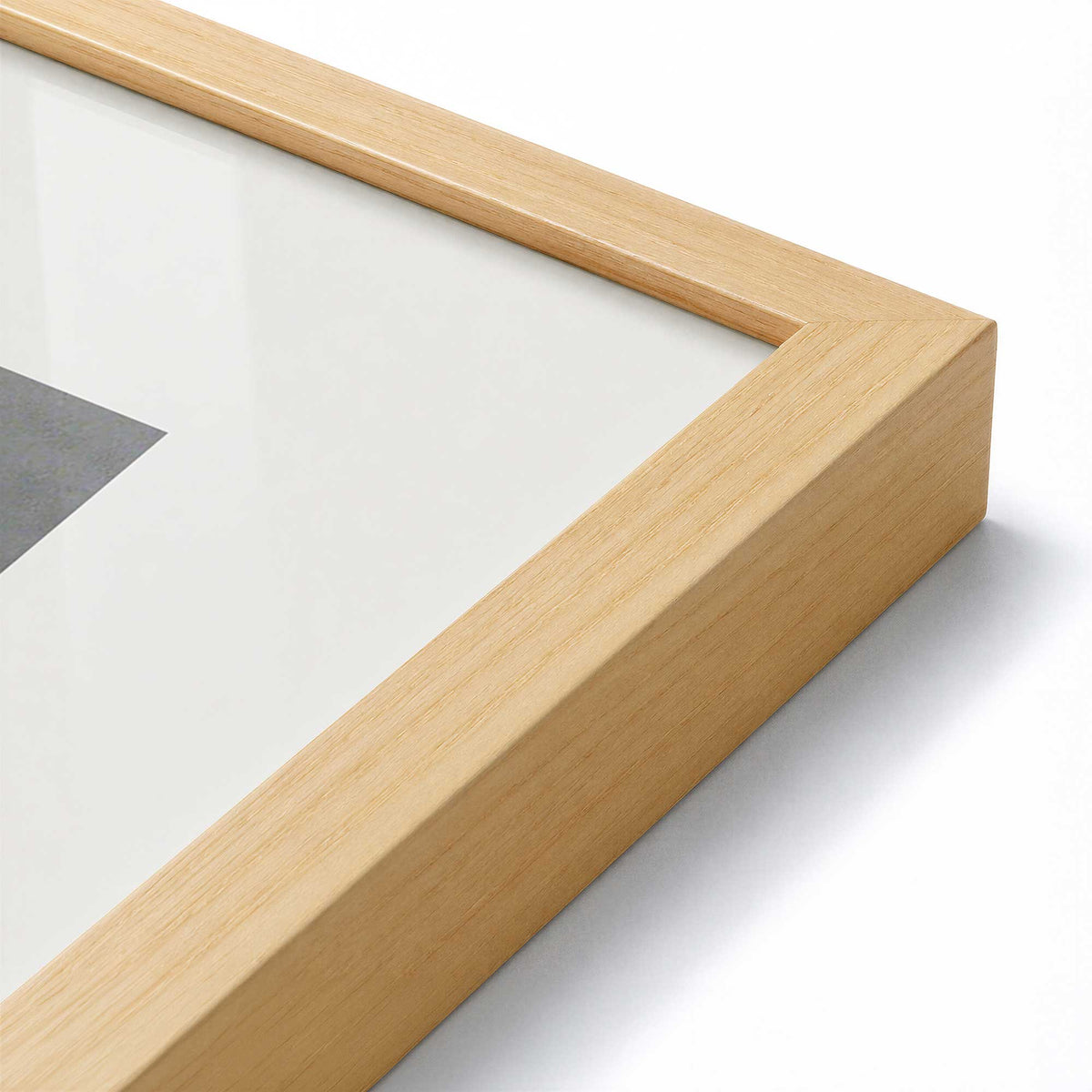 [Color:American Maple], Picture of art in a Polished Chrome frame at an angle