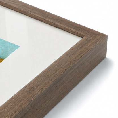 [Color:Walnut], Picture of art in a Polished Chrome frame at an angle