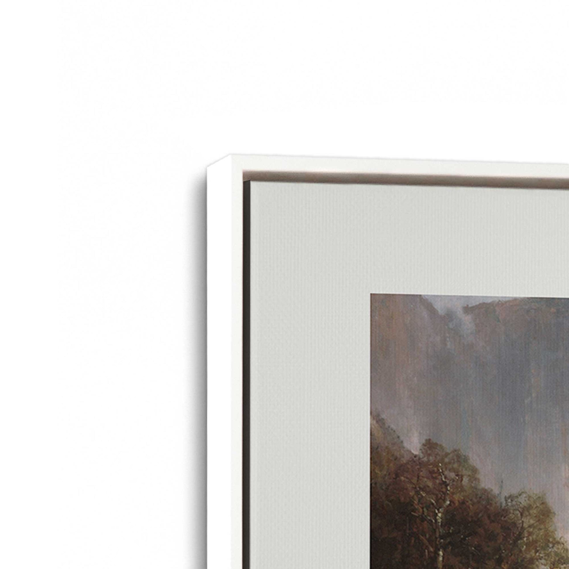 [Color:Opaque White], Picture of art in a White frame at an angle