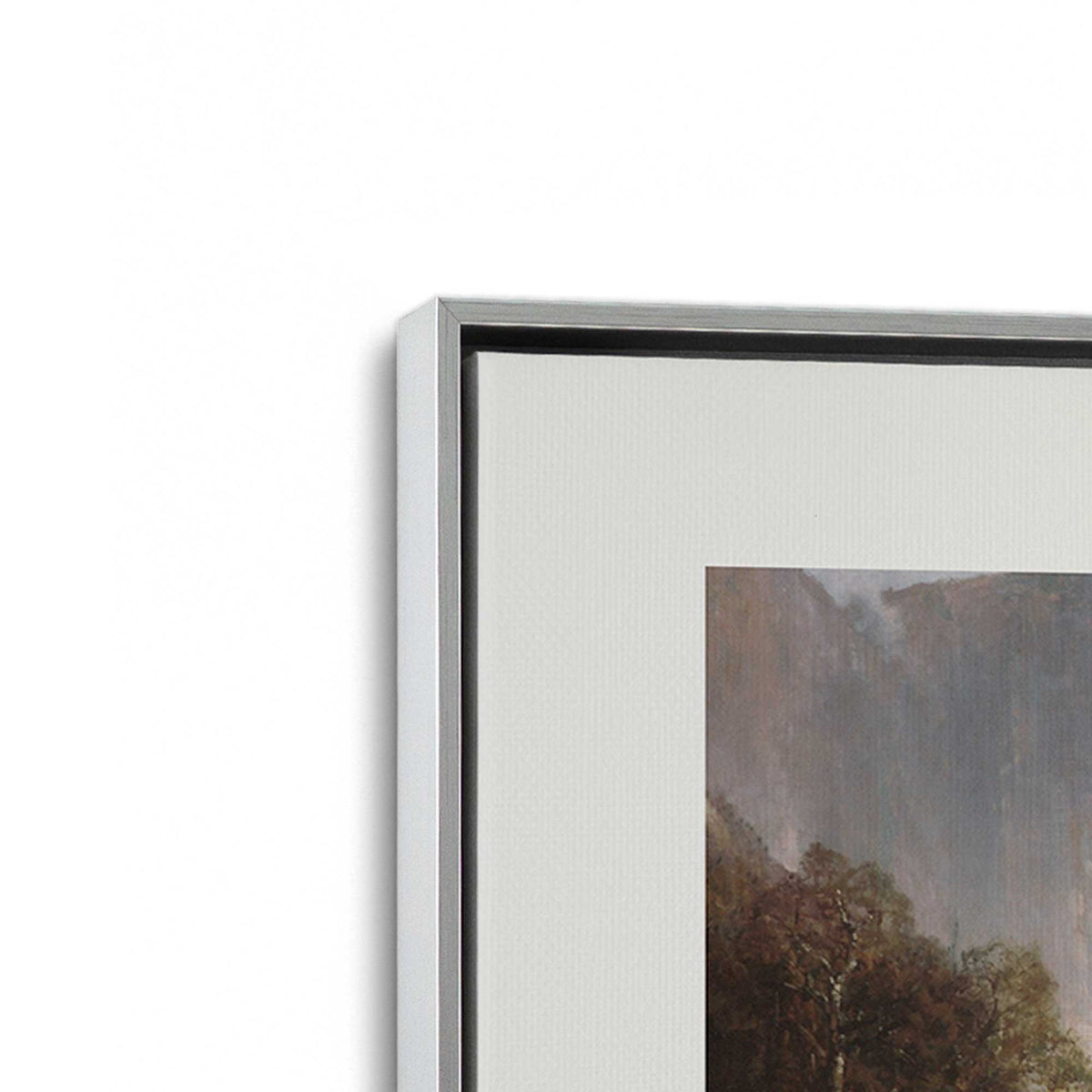 [Color:Polished Chrome], Picture of art in a Polished Chrome frame at an angle