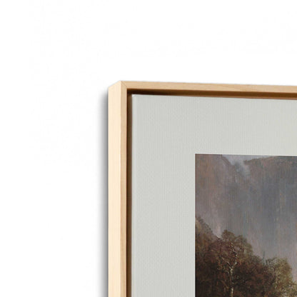 [Color:American Maple], Picture of art in a American Maple frame at an angle