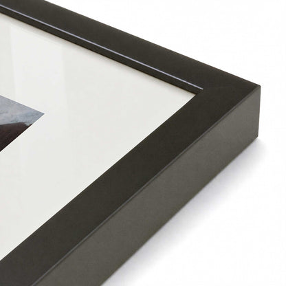 [Color:Satin Black], Picture of art in a Polished Chrome frame at an angle