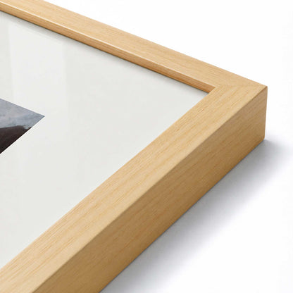 [Color:American Maple], Picture of art in a Polished Chrome frame at an angle