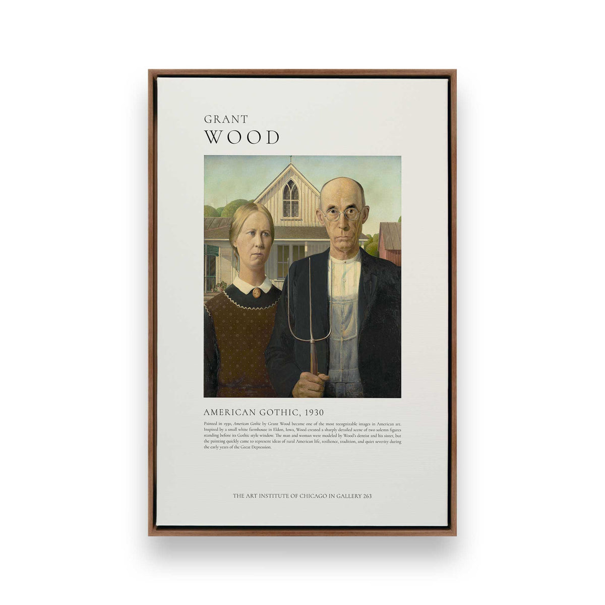 [Color:Walnut], Picture of art in a Walnut frame