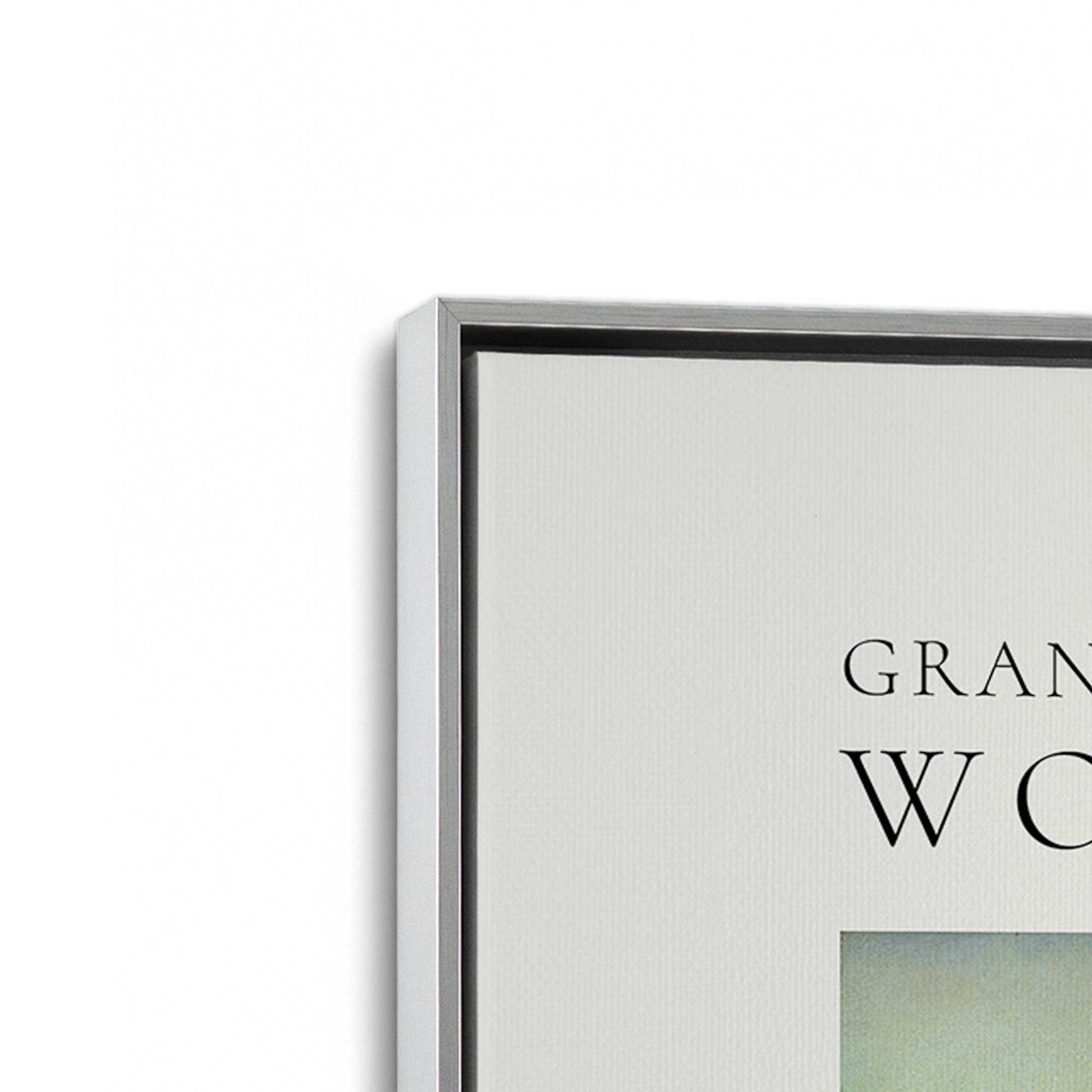 [Color:Polished Chrome], Picture of art in a Polished Chrome frame at an angle