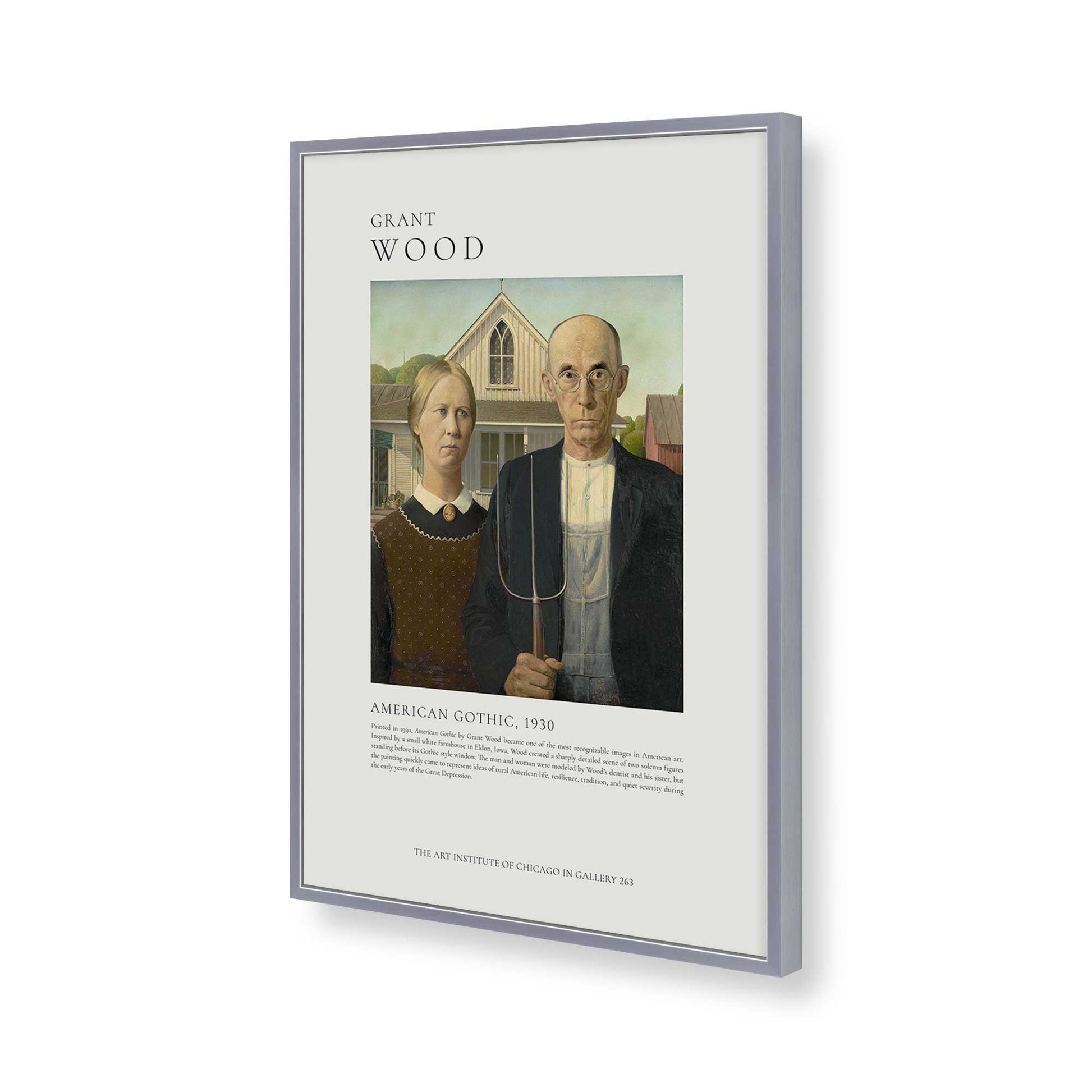 [Color:Polished Chrome], Picture of art in a Polished Chrome frame of the corner