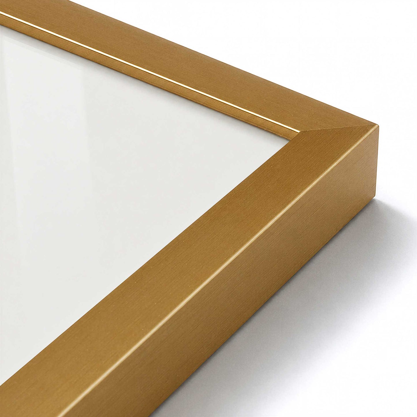 [Color:Polished Gold], Picture of art in a Polished Gold frame at an angle