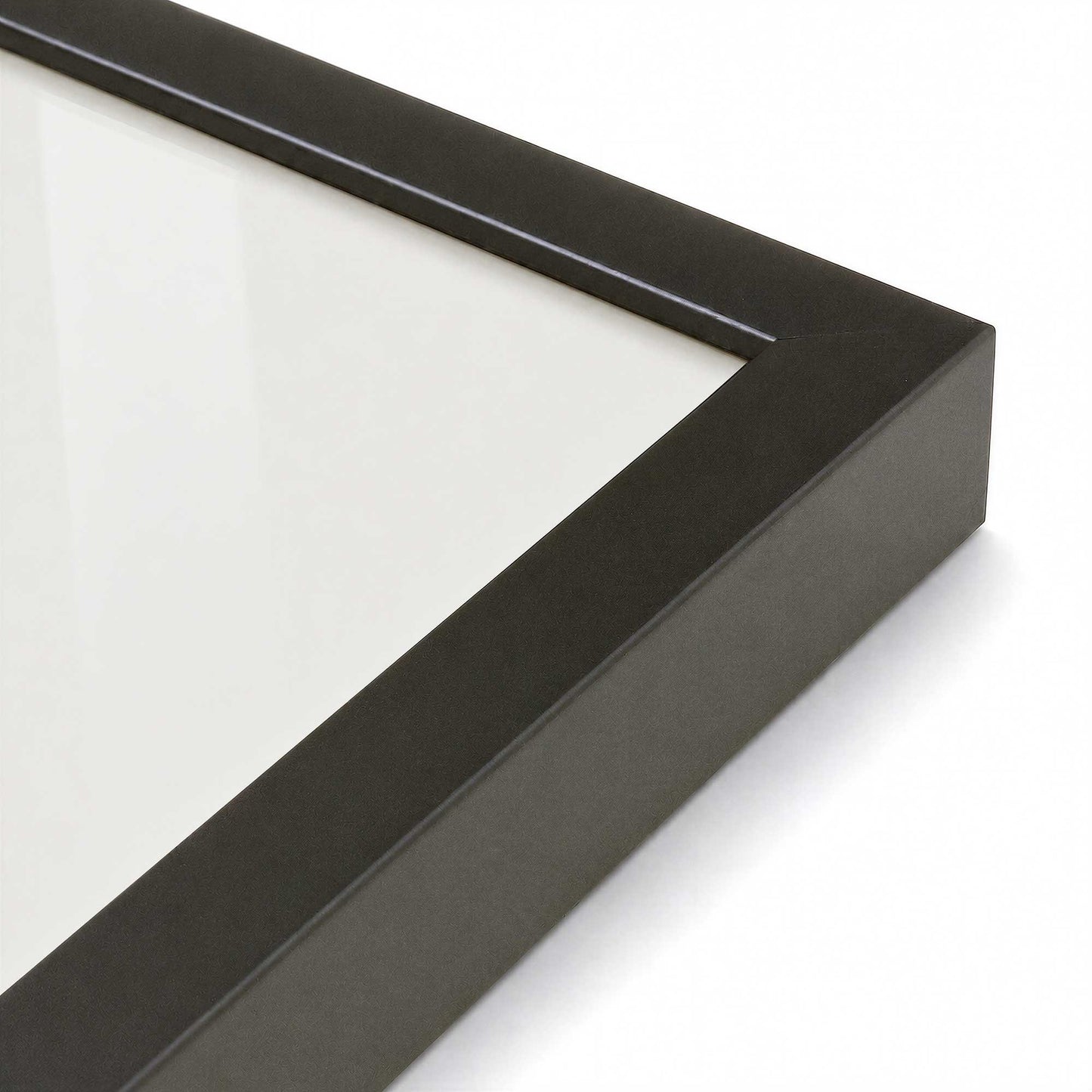 [Color:Satin Black], Picture of art in a Satin Black frame at an angle