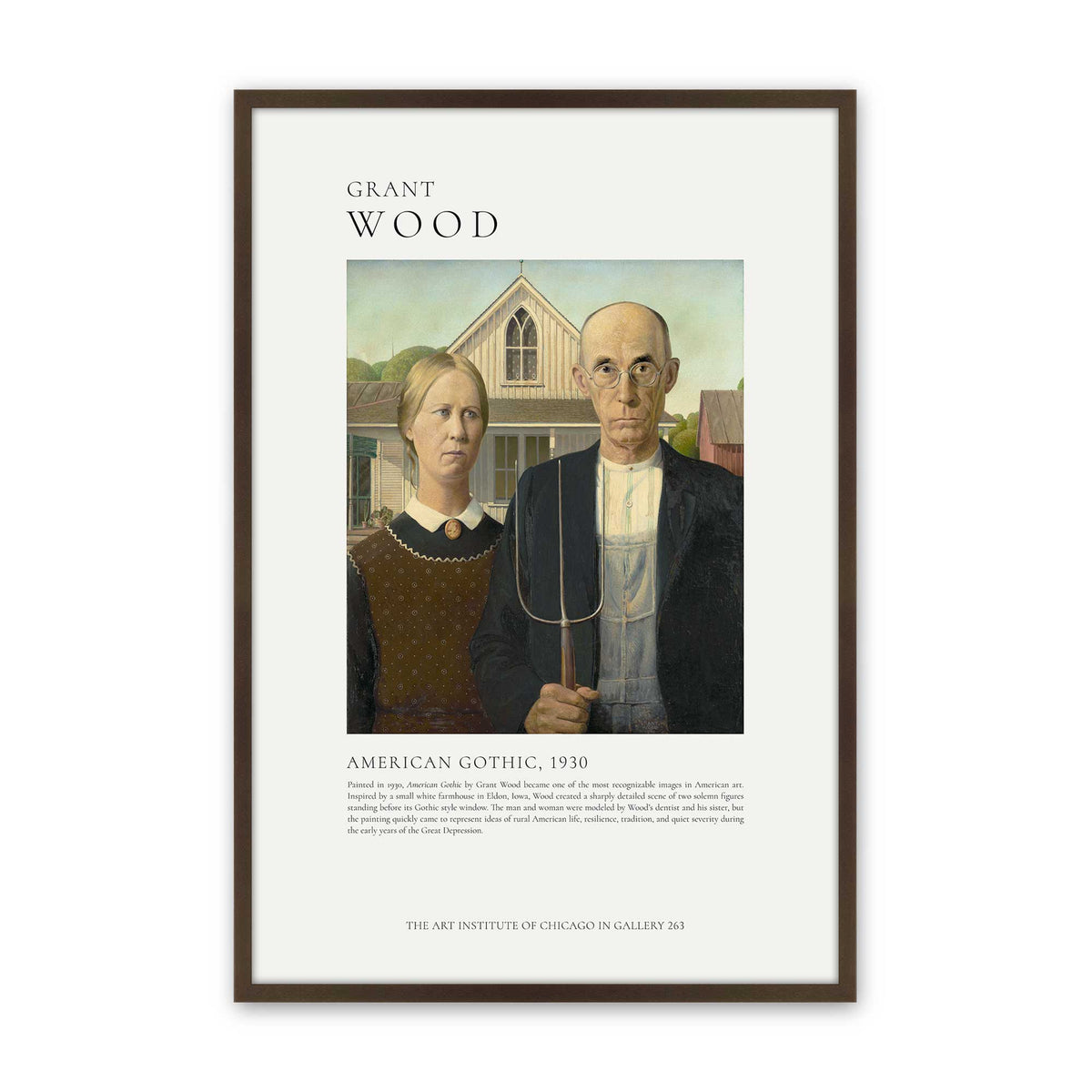 [Color:Brown], Picture of art in a Brown frame