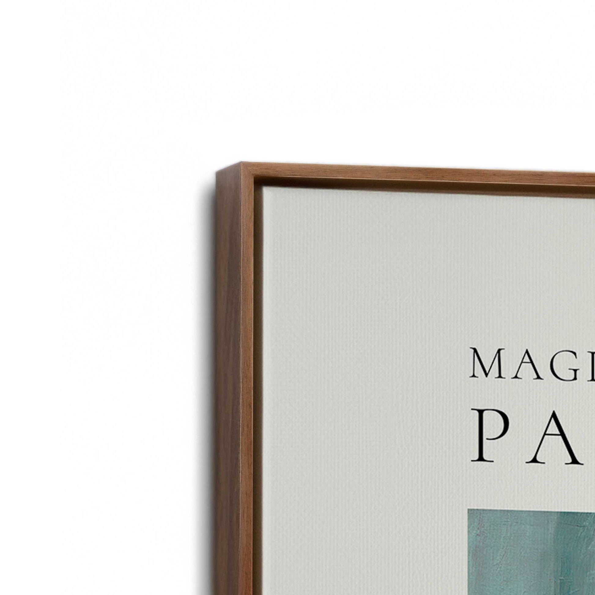 [Color:Walnut], Picture of art in a Walnut frame at an angle