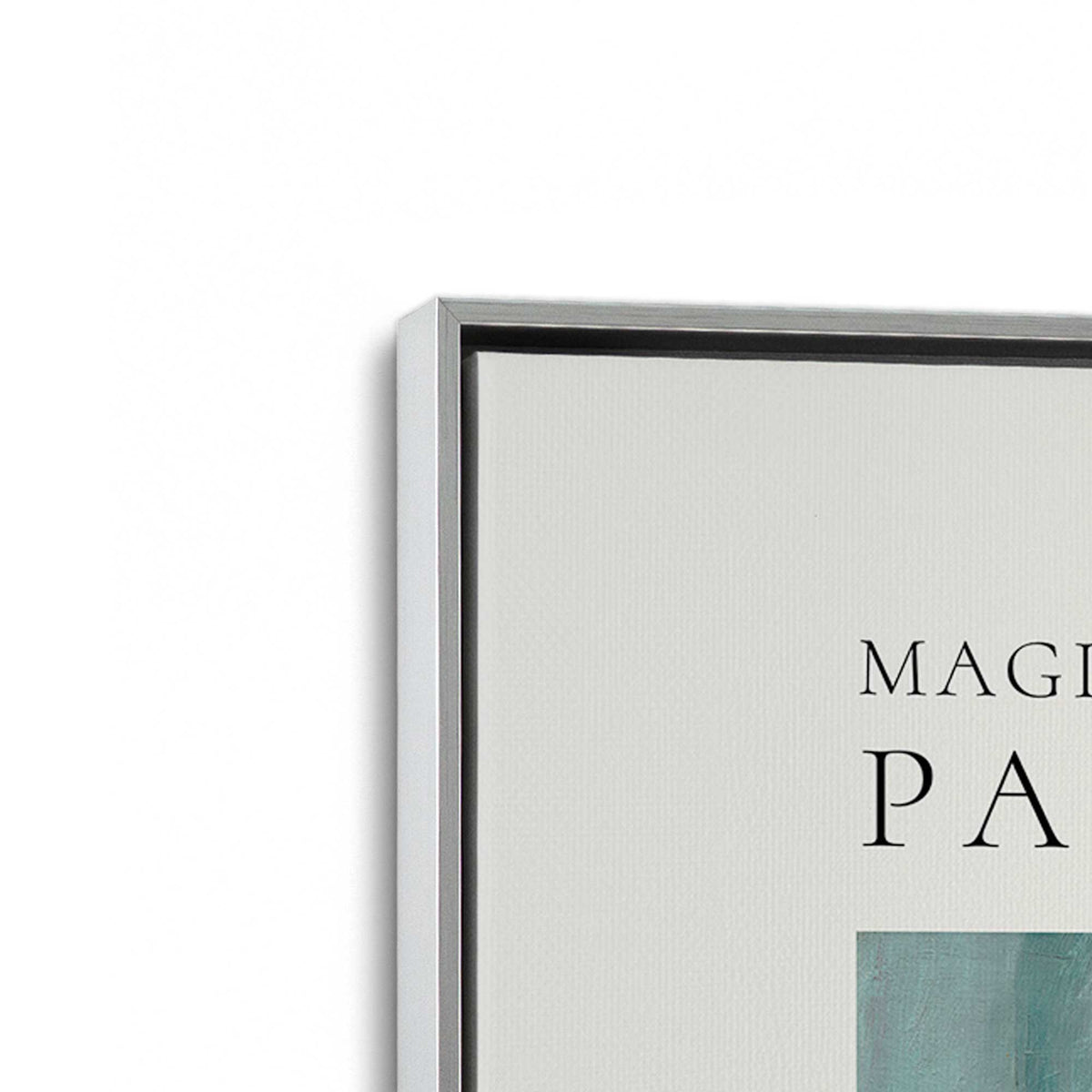 [Color:Polished Chrome], Picture of art in a Polished Chrome frame at an angle