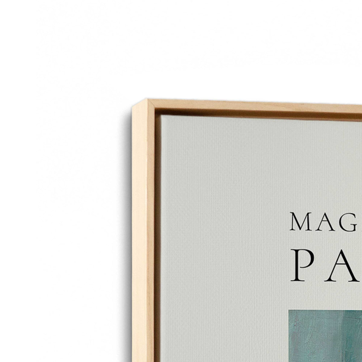 [Color:American Maple], Picture of art in a American Maple frame at an angle