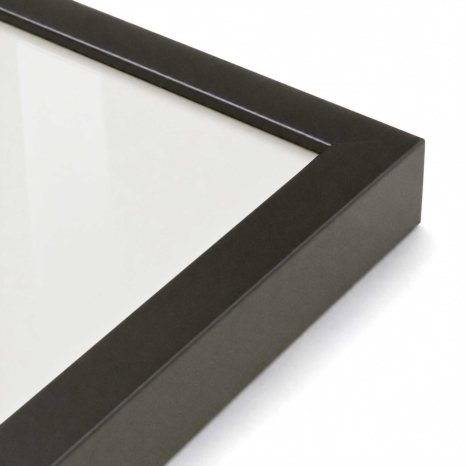 [Color:Satin Black], Picture of art in a Satin Black frame at an angle