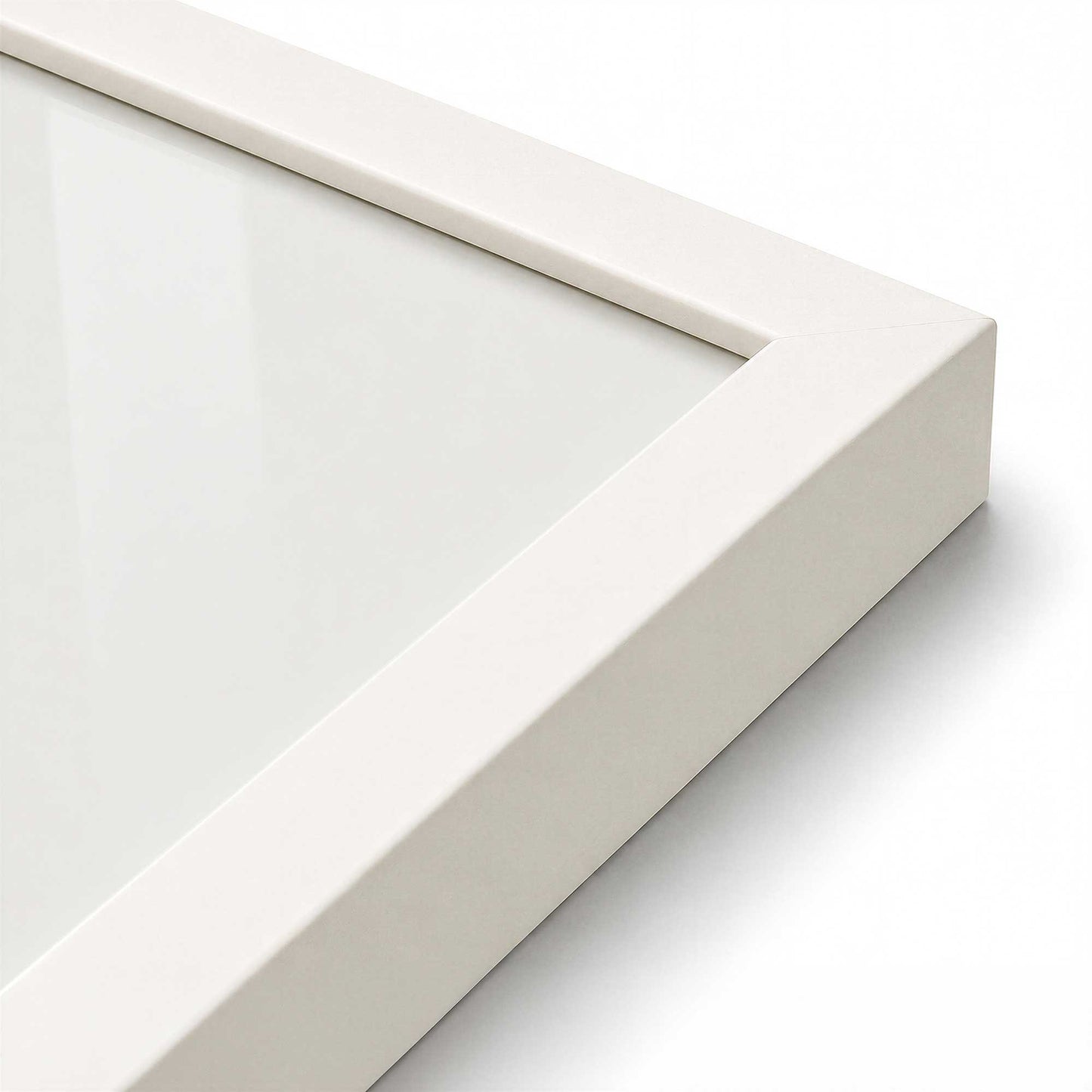 [Color:Opaque White], Picture of art in a Opaque White frame at an angle