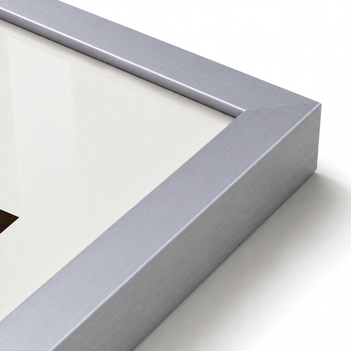 [Color:Polished Chrome], Picture of art in a Polished Chrome frame at an angle