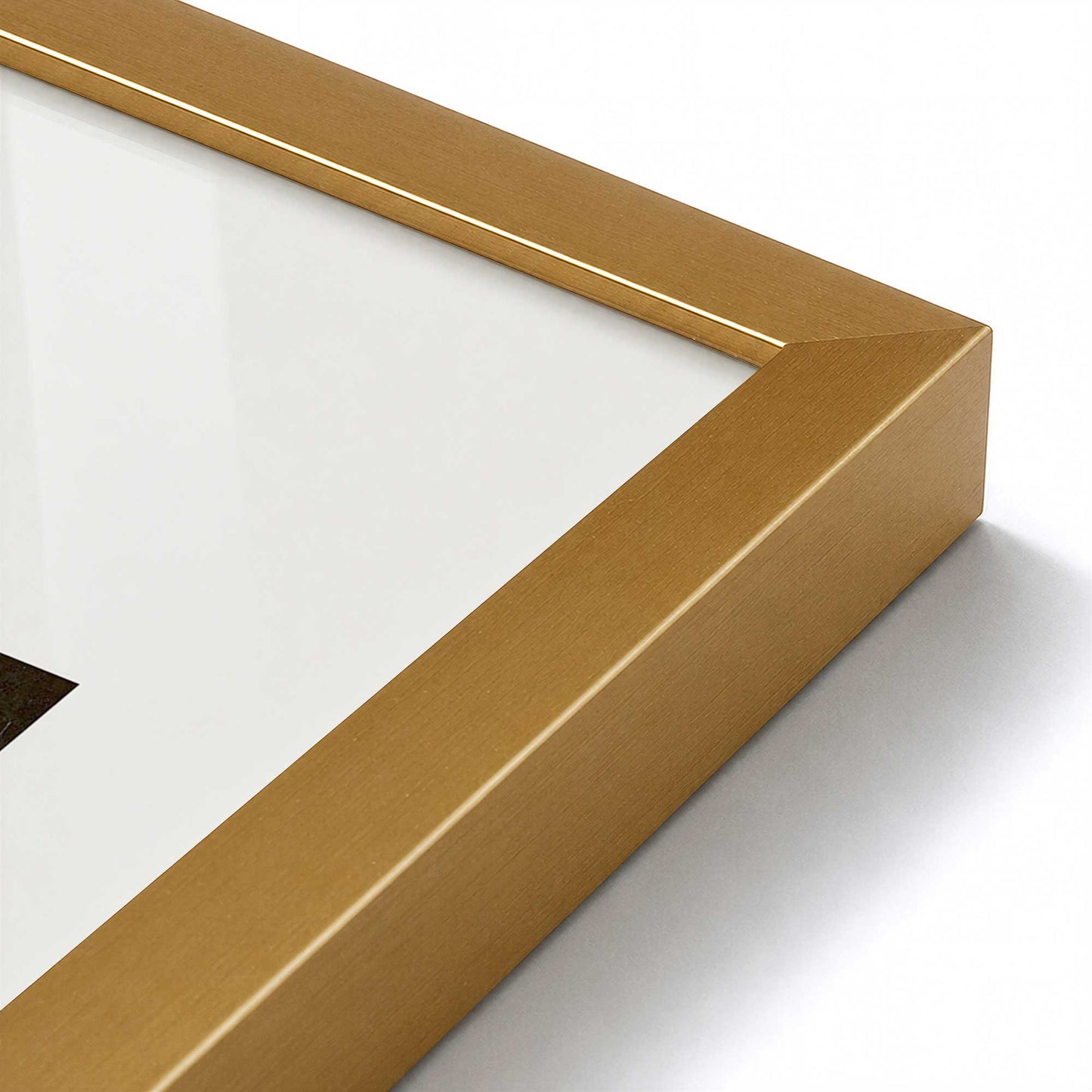 [Color:Polished Gold], Picture of art in a Polished Gold frame at an angle