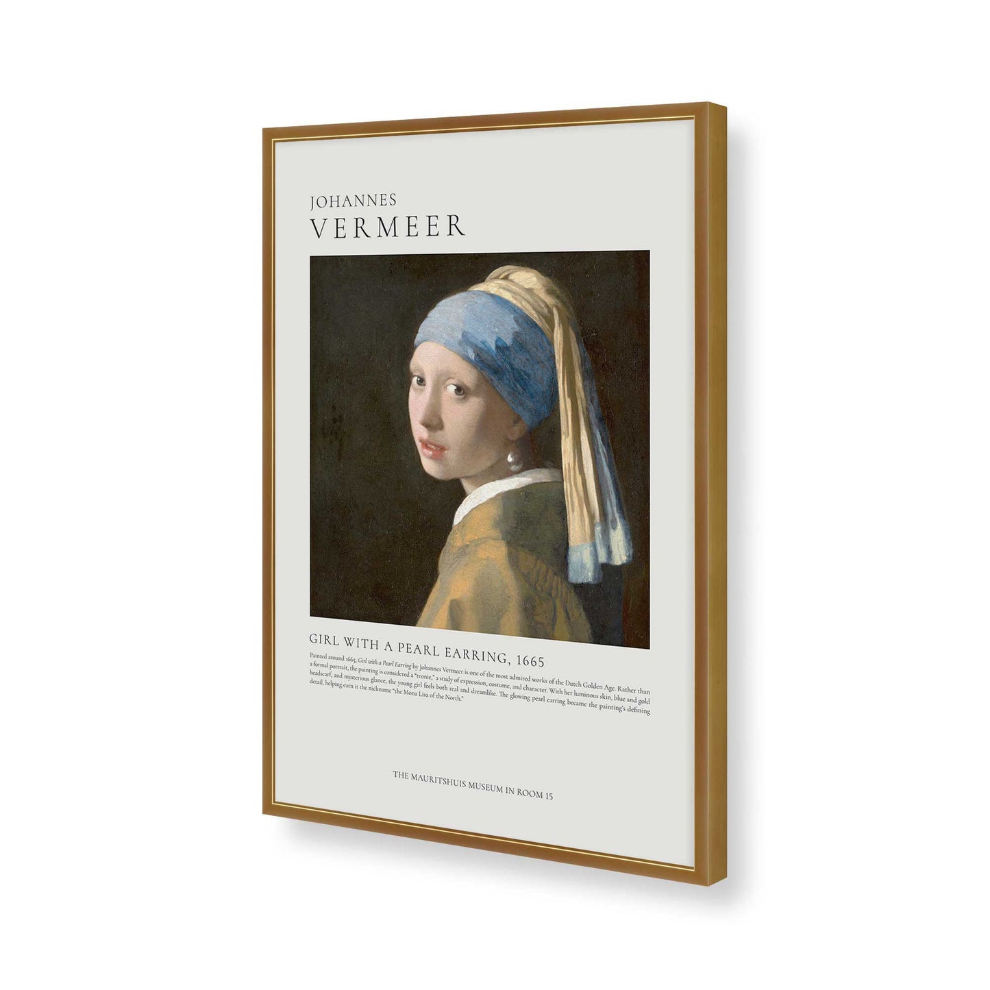 [Color:Polished Gold], Picture of art in a Polished Gold frame of the corner