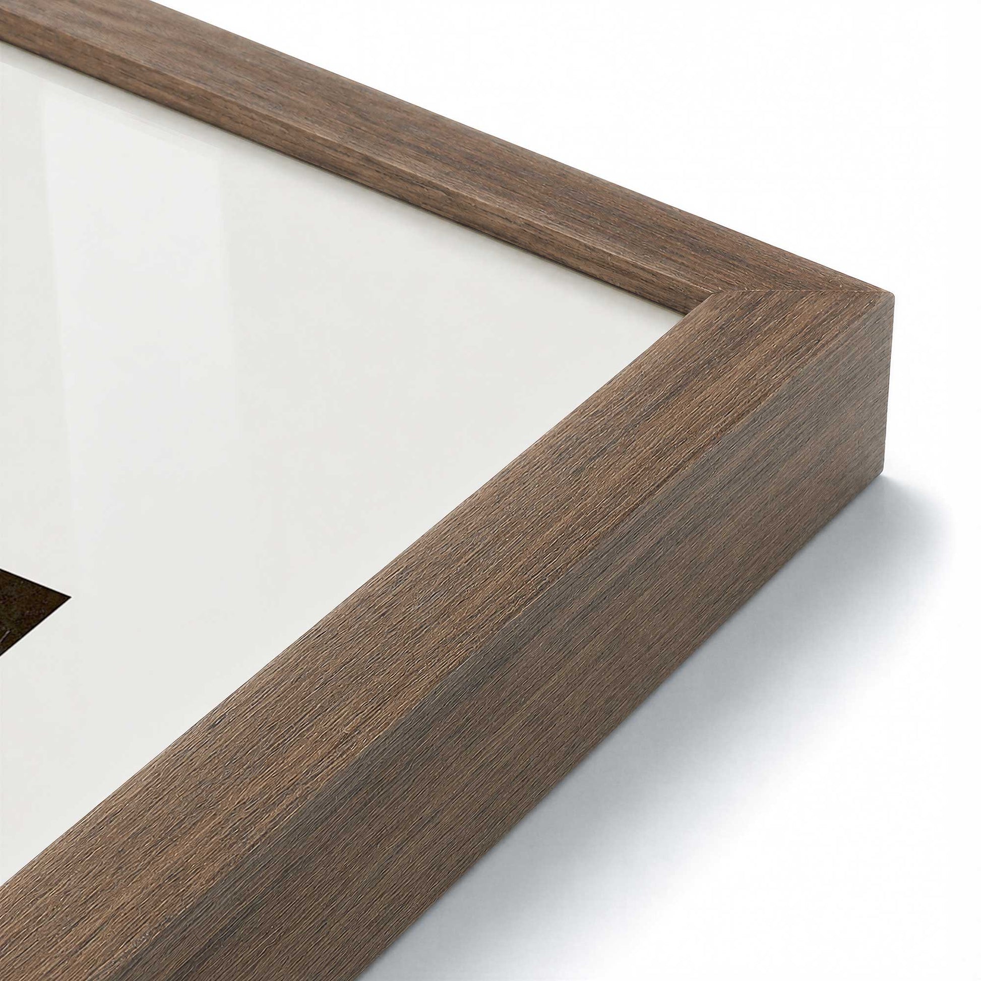 [Color:Walnut], Picture of art in a Walnut frame at an angle