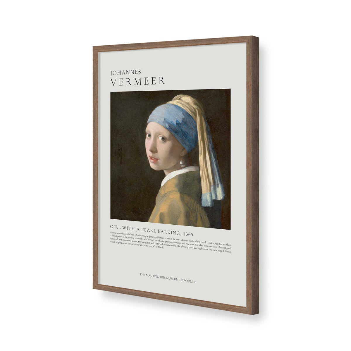 [Color:Walnut], Picture of art in a Walnut frame of the corner