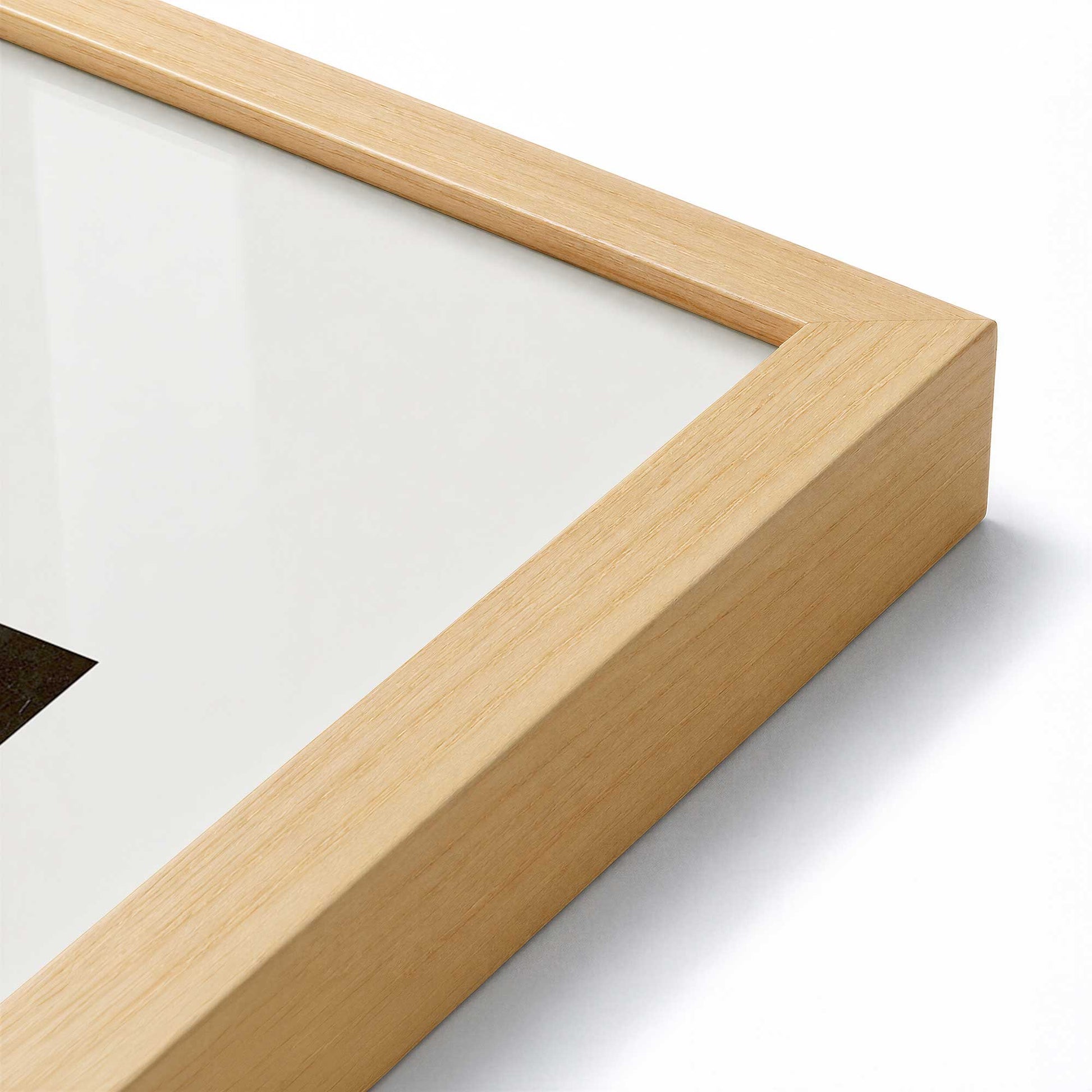 [Color:American Maple], Picture of art in a American Maple frame at an angle