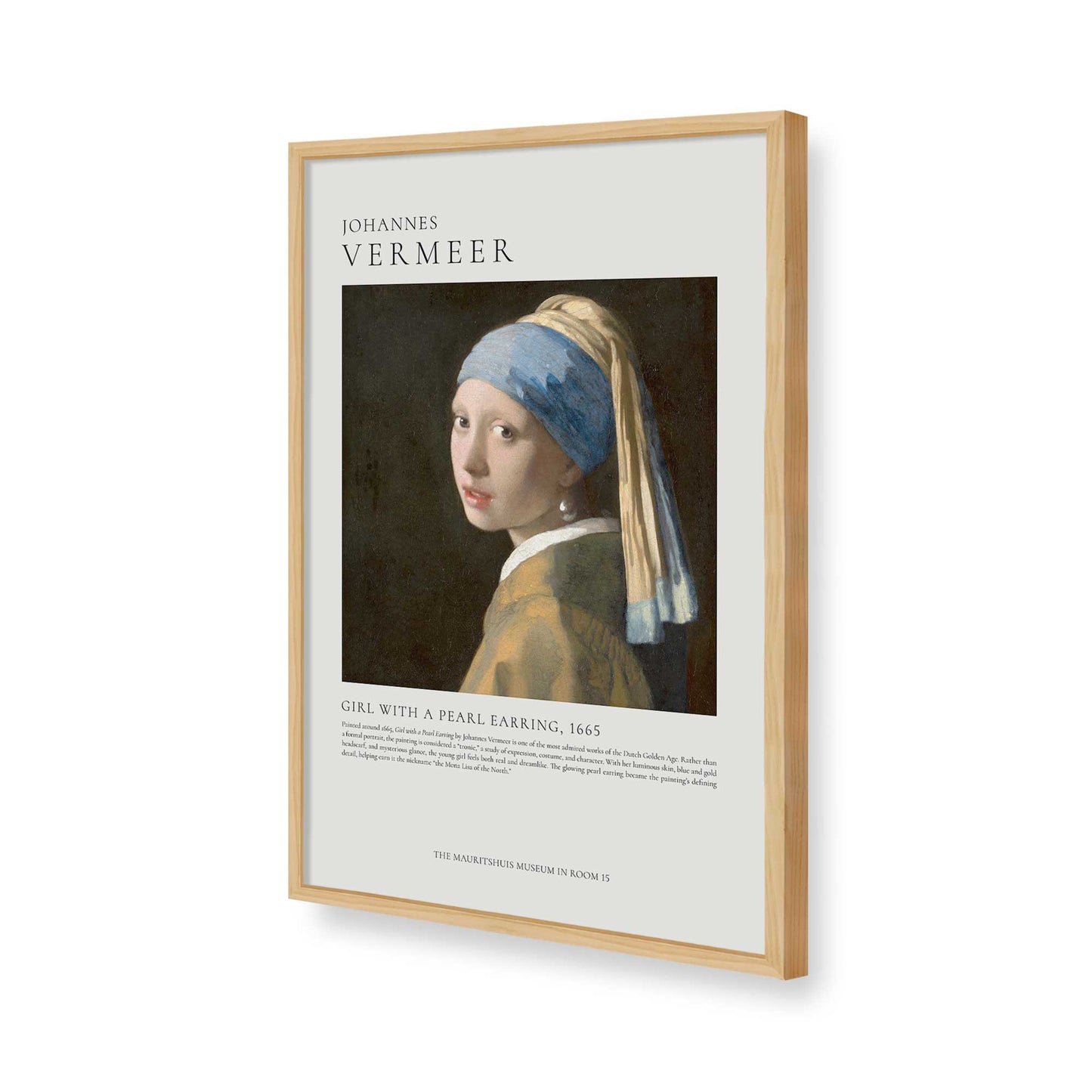 [Color:American Maple], Picture of art in a American Maple frame of the corner