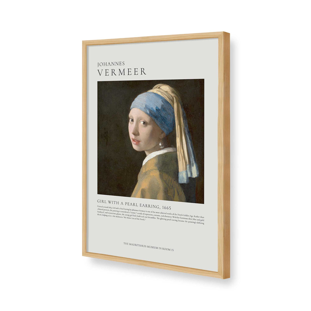 [Color:American Maple], Picture of art in a American Maple frame of the corner