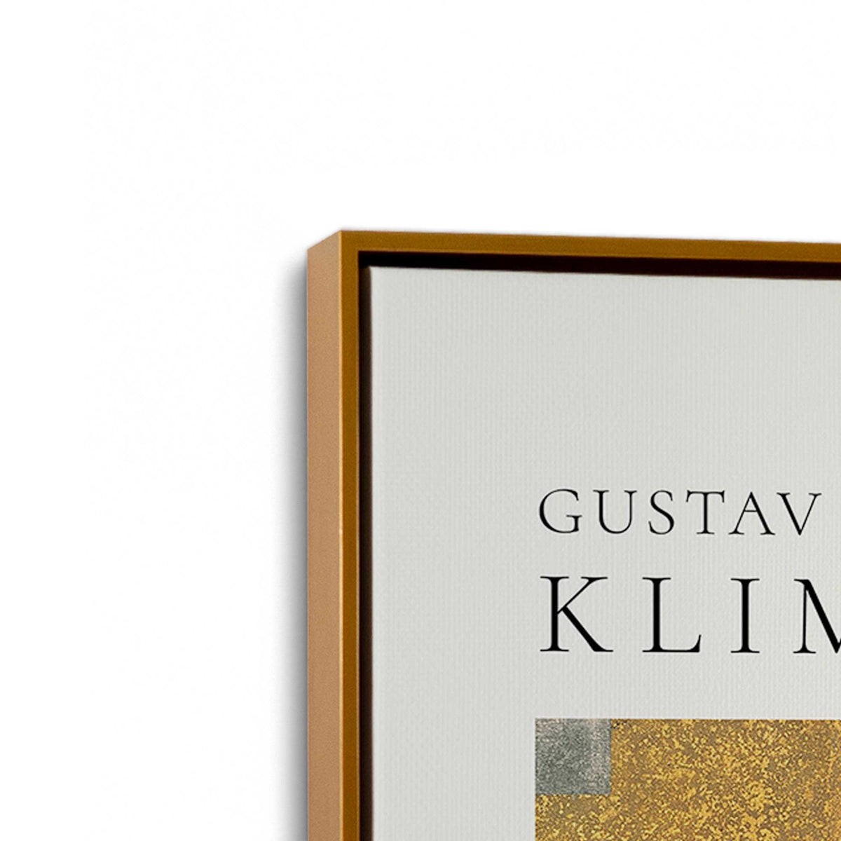 [Color:Polished Gold], Picture of art in a Polished Gold frame at an angle