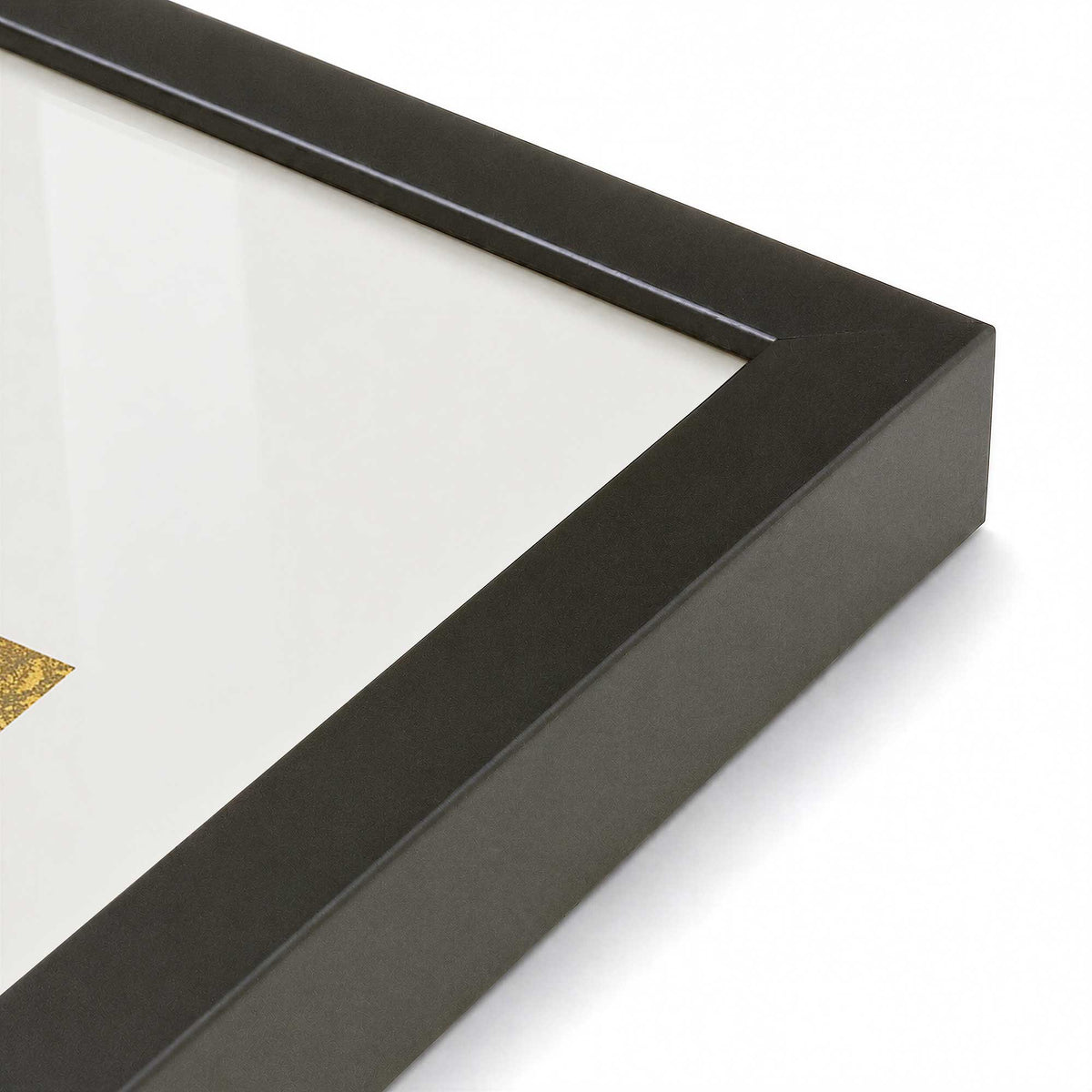 [Color:Satin Black], Picture of art in a Satin Black frame at an angle