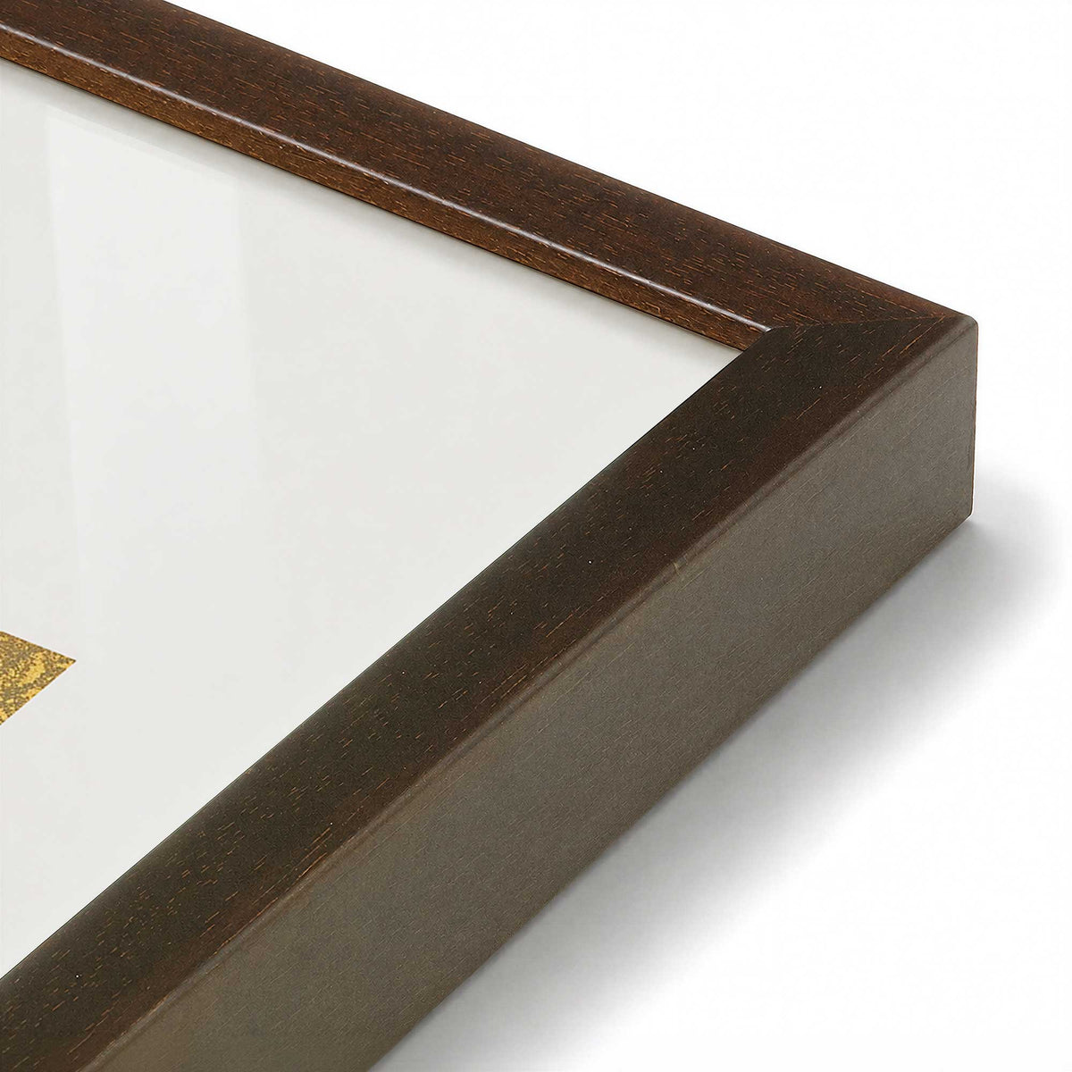 [Color:Brown], Picture of art in a Brown frame at an angle