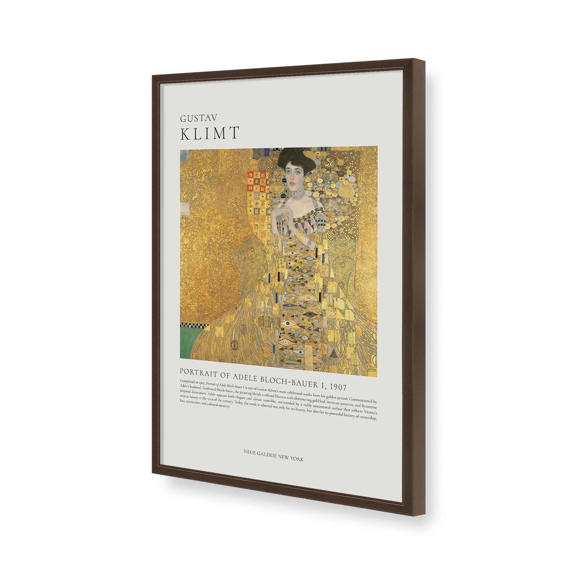 [Color:Brown], Picture of art in a Brown frame of the corner
