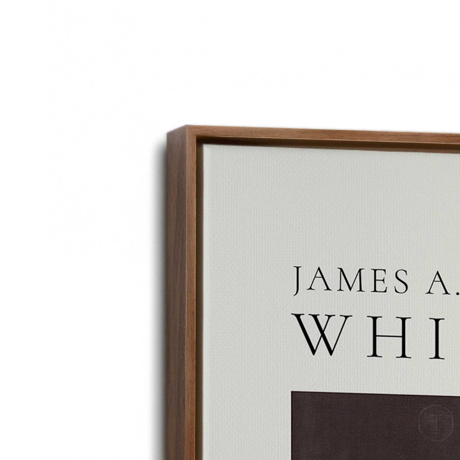 [Color:Walnut], Picture of art in a Walnut frame at an angle