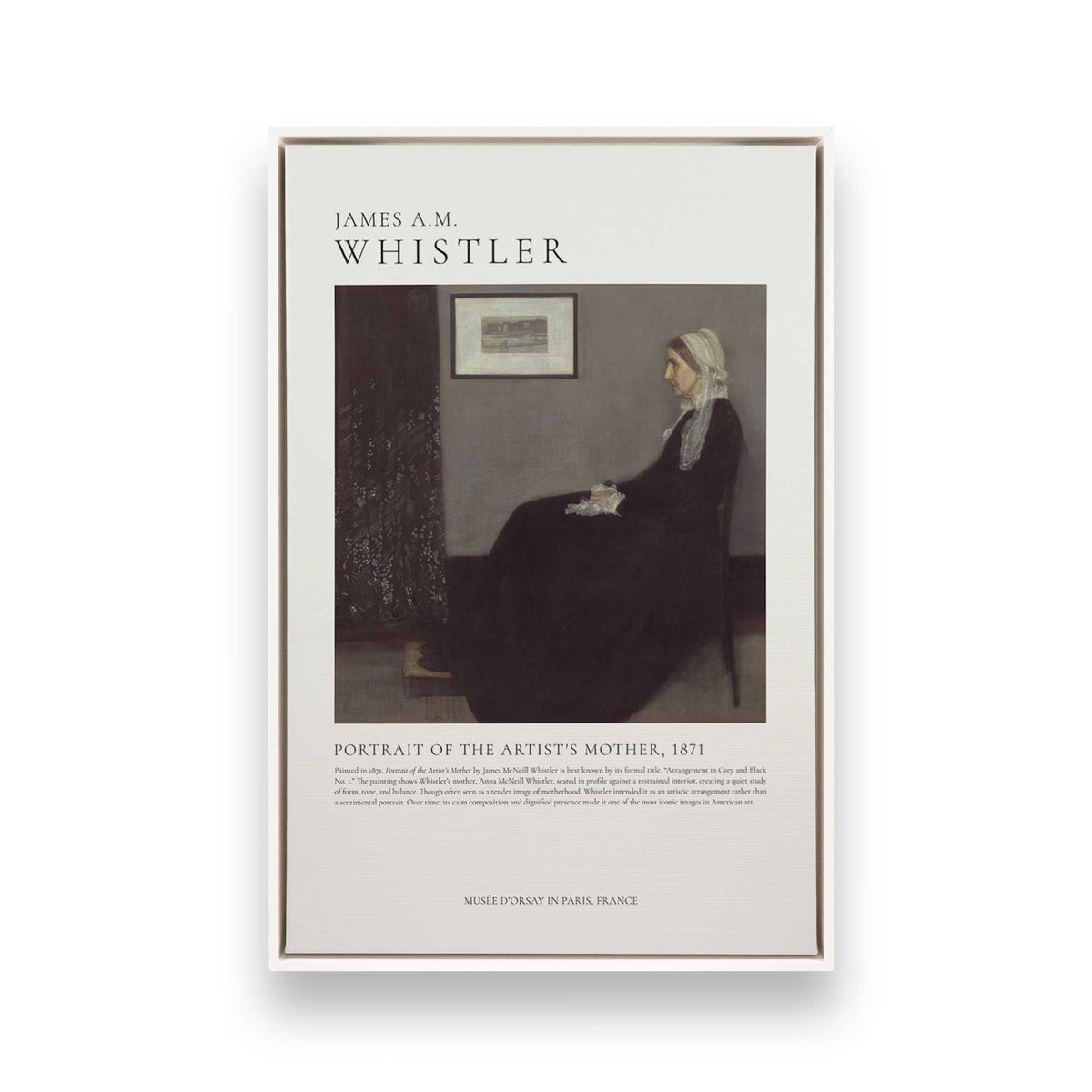 [Color:Opaque White], Picture of art in a White frame