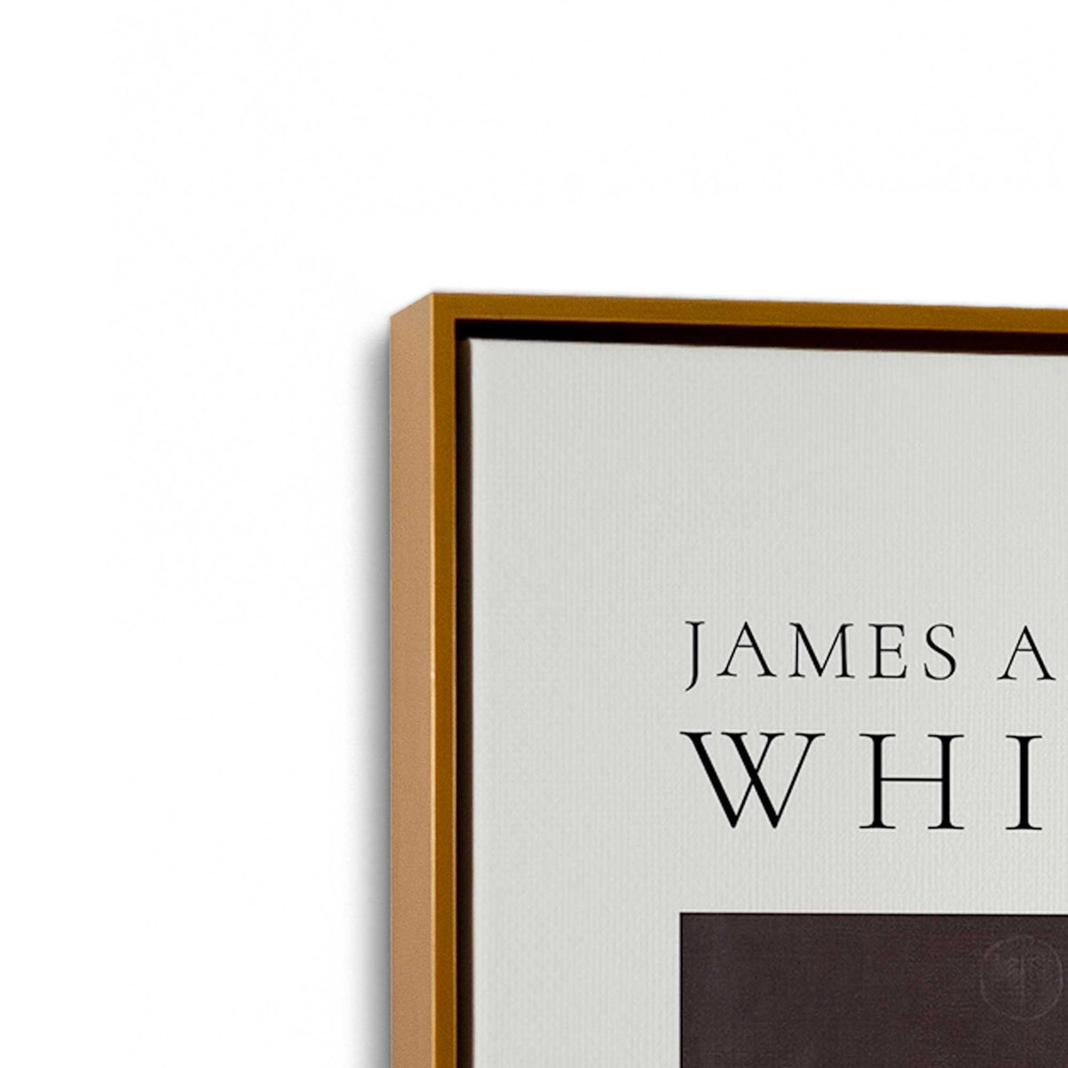 [Color:Polished Gold], Picture of art in a Polished Gold frame at an angle