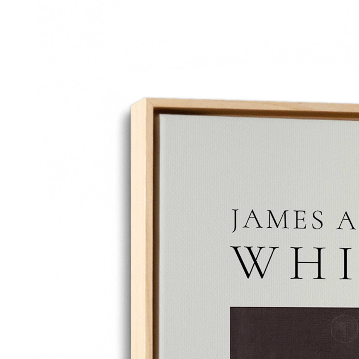 [Color:American Maple], Picture of art in a American Maple frame at an angle
