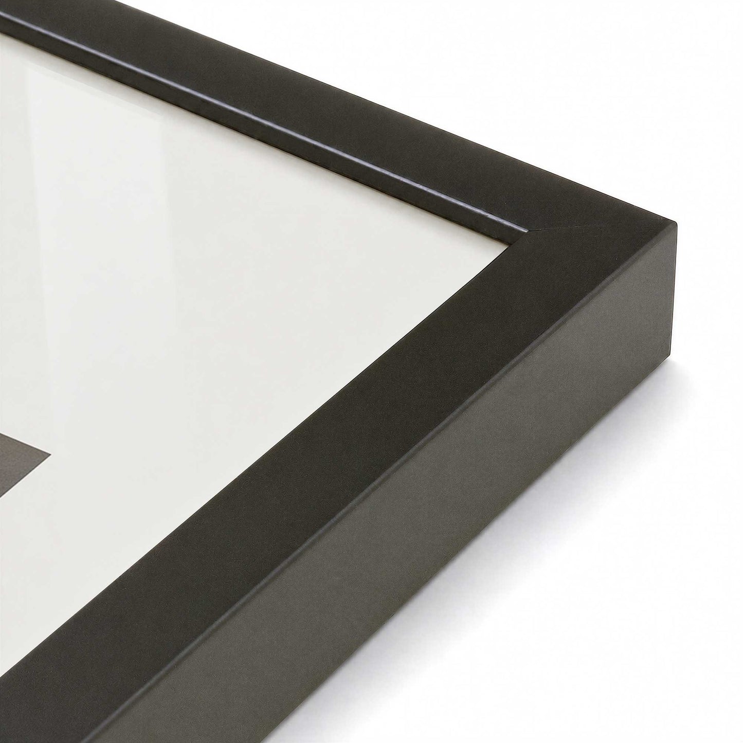 [Color:Satin Black], Picture of art in a Satin Black frame at an angle