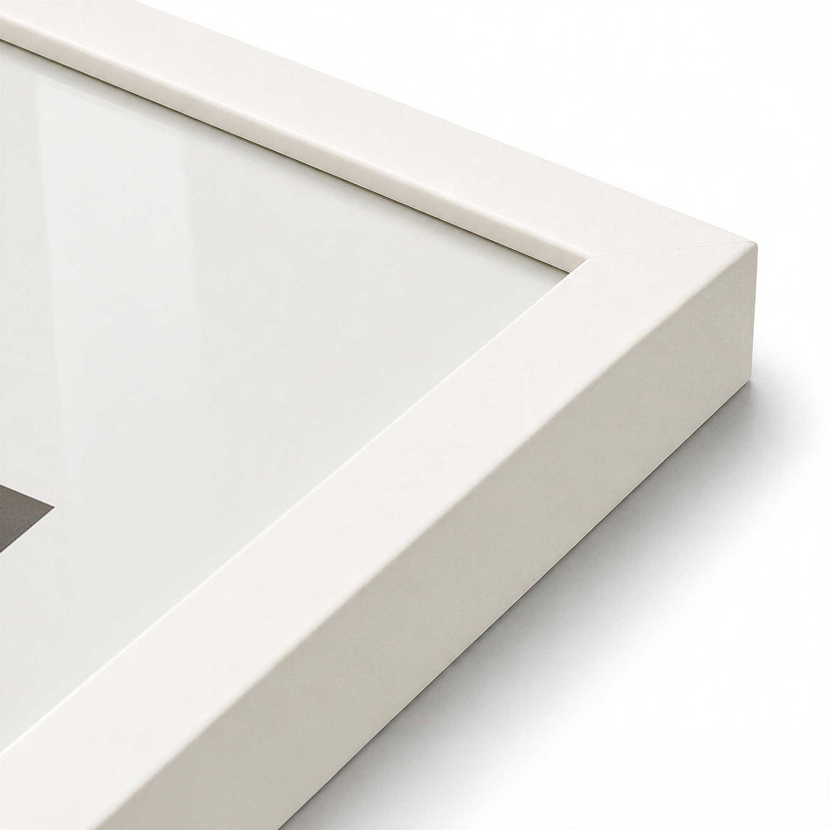 [Color:Opaque White], Picture of art in a Opaque White frame at an angle