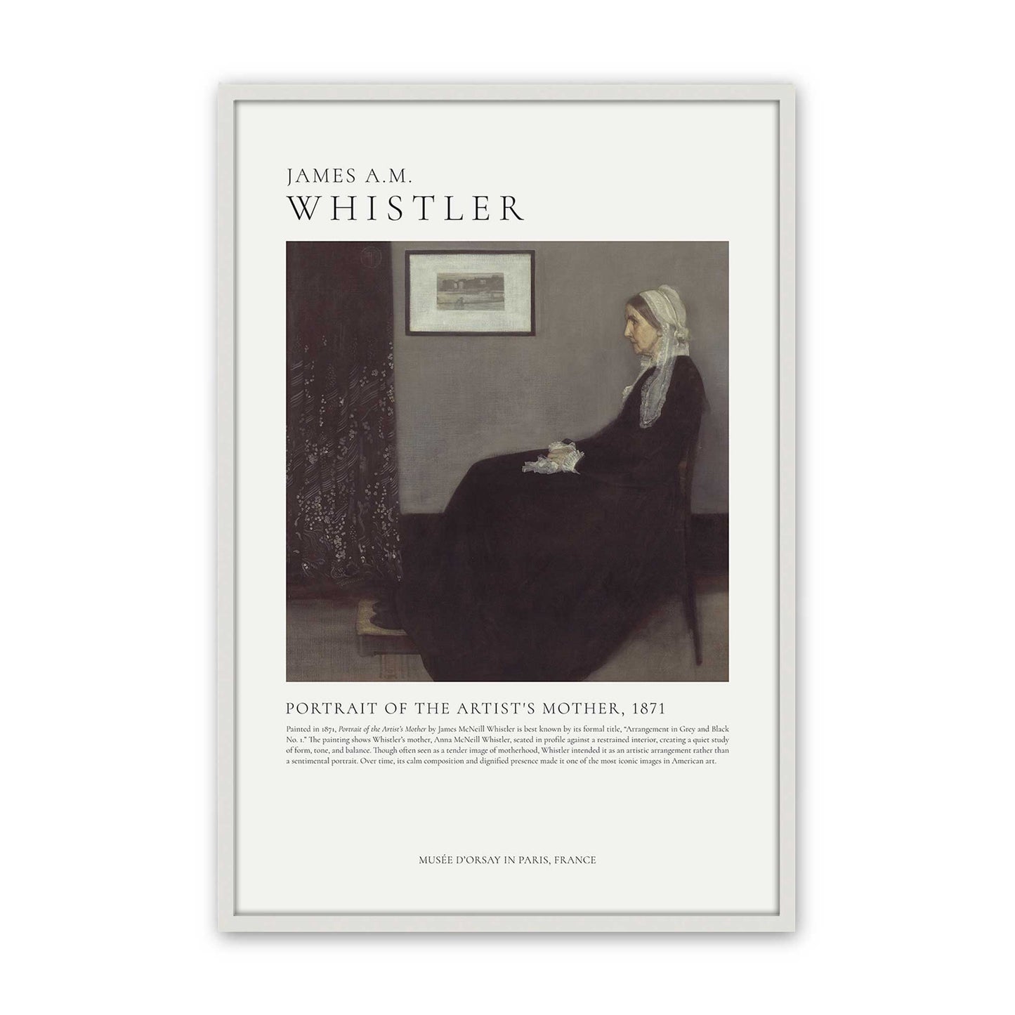 [Color:Opaque White], Picture of art in a Opaque White frame
