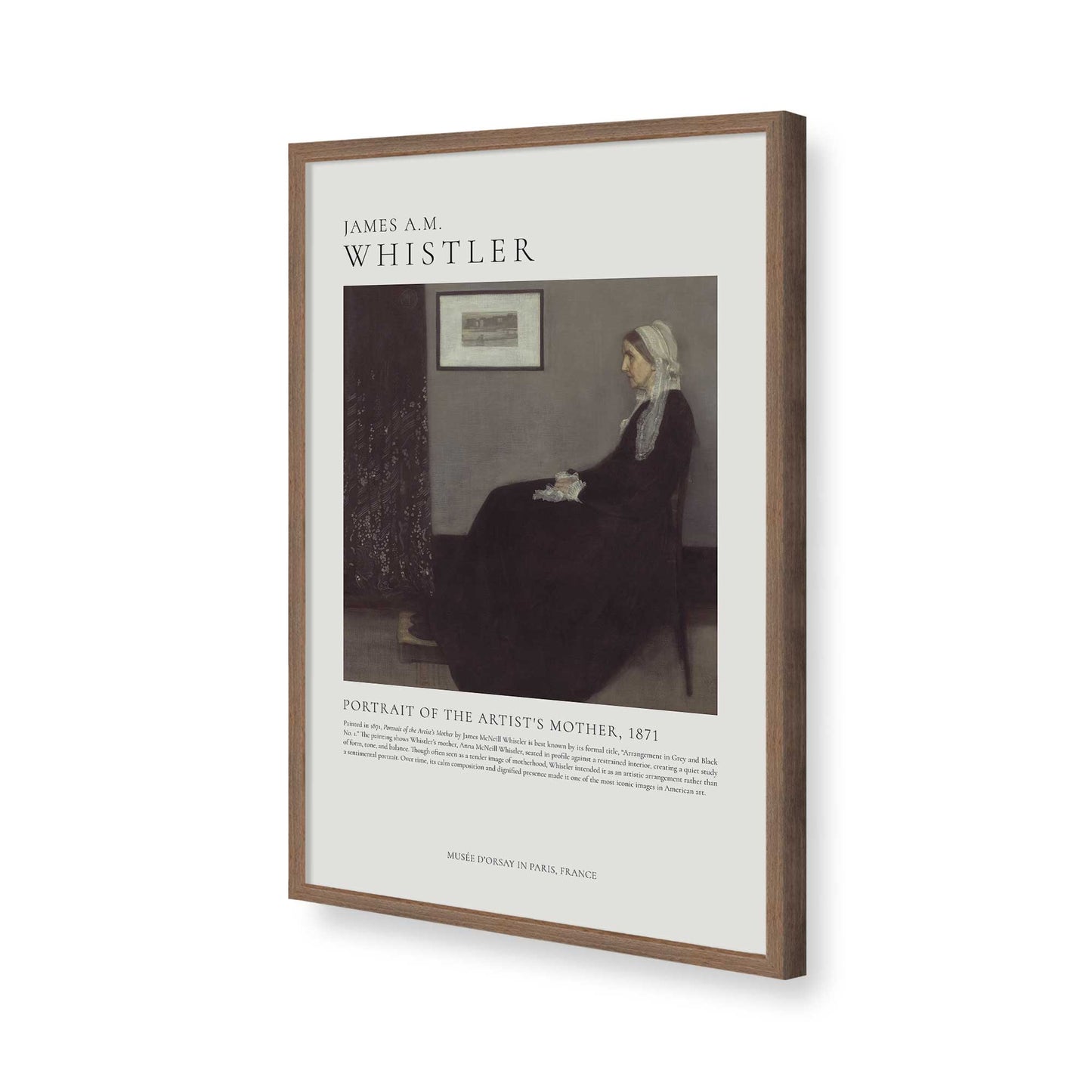 [Color:Walnut], Picture of art in a Walnut frame of the corner