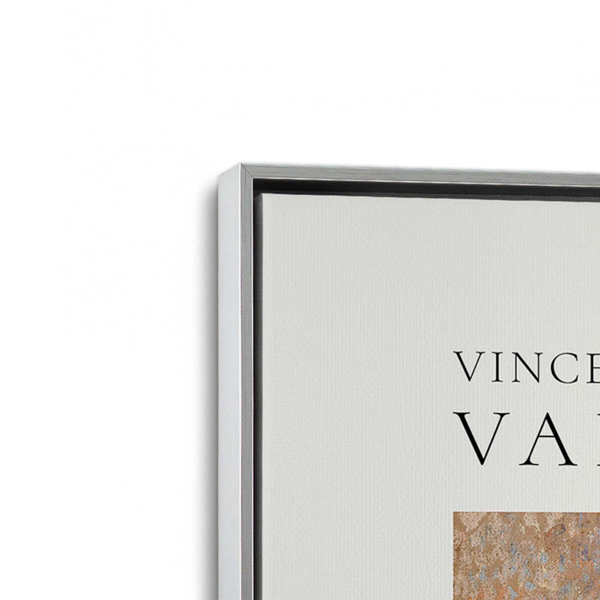 [Color:Polished Chrome], Picture of art in a Polished Chrome frame at an angle